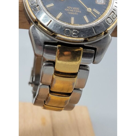 Sector Adv 4500 Mens Quartz Watch Vintage Diver 7" Two Tone Stainless Steel 38mm - Picture 5 of 15
